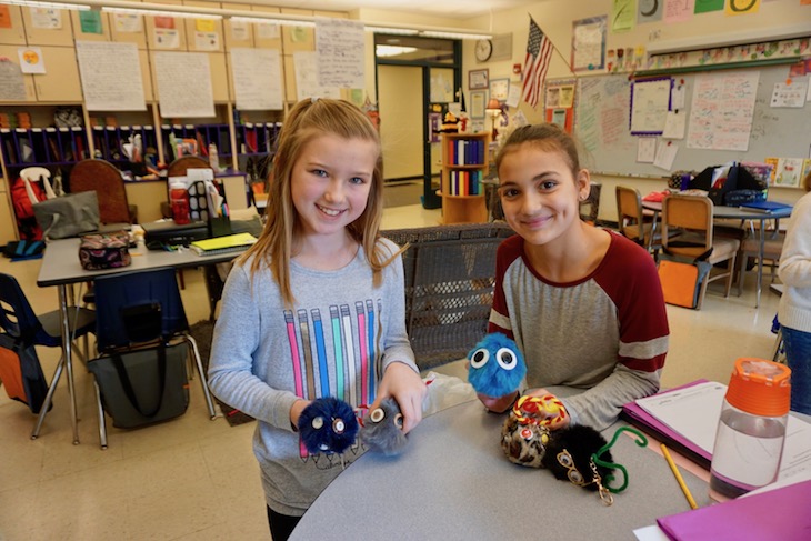 <p>Creating stress balls for students in BPS101’s Developing Opportunities program.</p>
